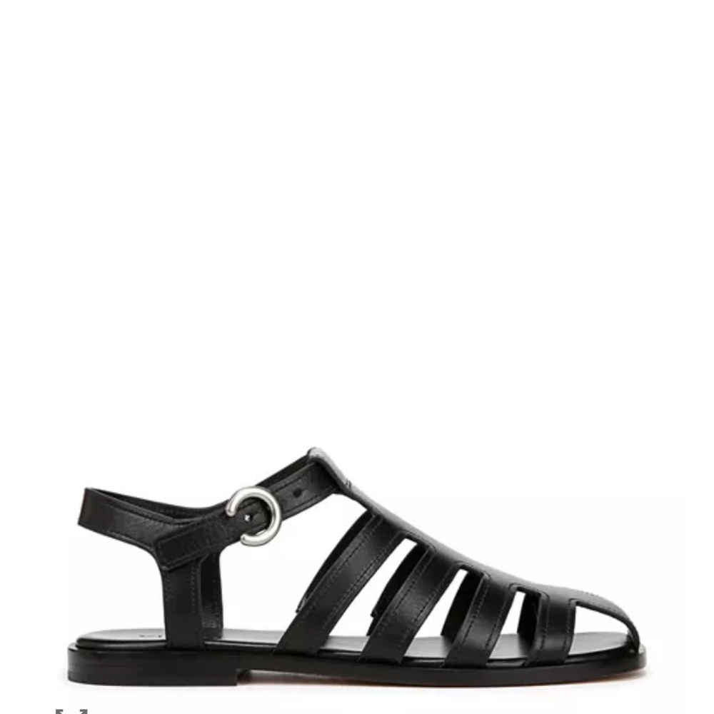 Vince Black Strappy Leather Sandals